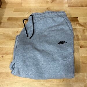 Nike Heather Gray Joggers with Black Logo